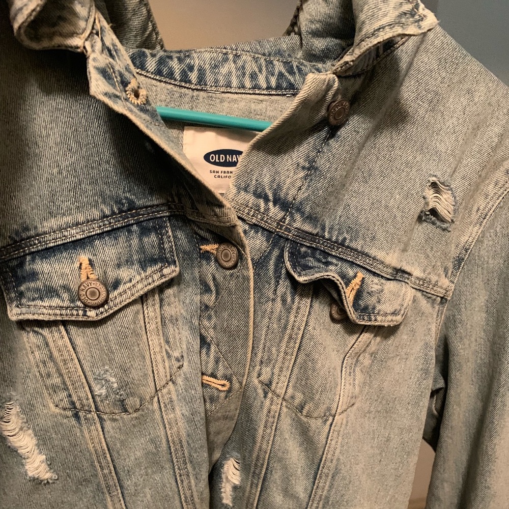 Denim ripped jacket